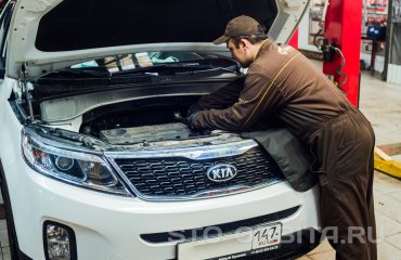 Плановое обслуживание КИА Соренто ТО-7 105 000 км (подробные фото)